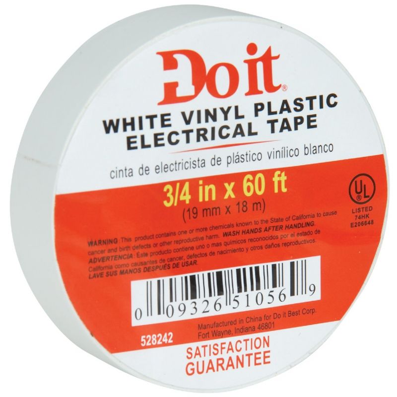 Do it Vinyl Electrical Tape White (Pack of 5)