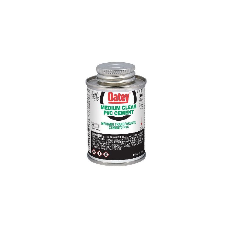 Oatey 31017 Cement, 4 oz, Liquid, Clear Clear
