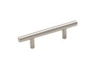 Amerock Bar Pulls Series BP19010CSG9 Cabinet Pull, 5-3/8 in L Handle, 1-3/8 in Projection, Carbon Steel, Sterling Nickel Contemporary, Modern
