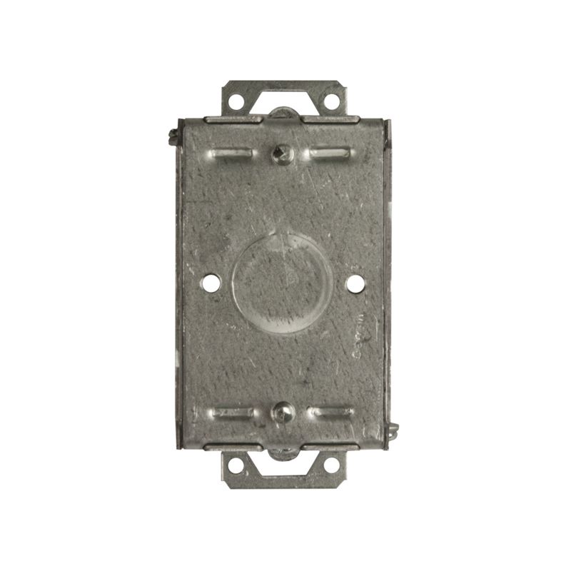 Raco 518/8518 Switch Box, 1-Gang, 5-Knockout, 1/2 in Knockout, Steel, Gray, Galvanized, Screw Gray