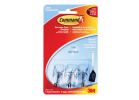 Command 17067CLRC-VP Wire Hook, 0.5 lb, 9-Hook, Clear Clear