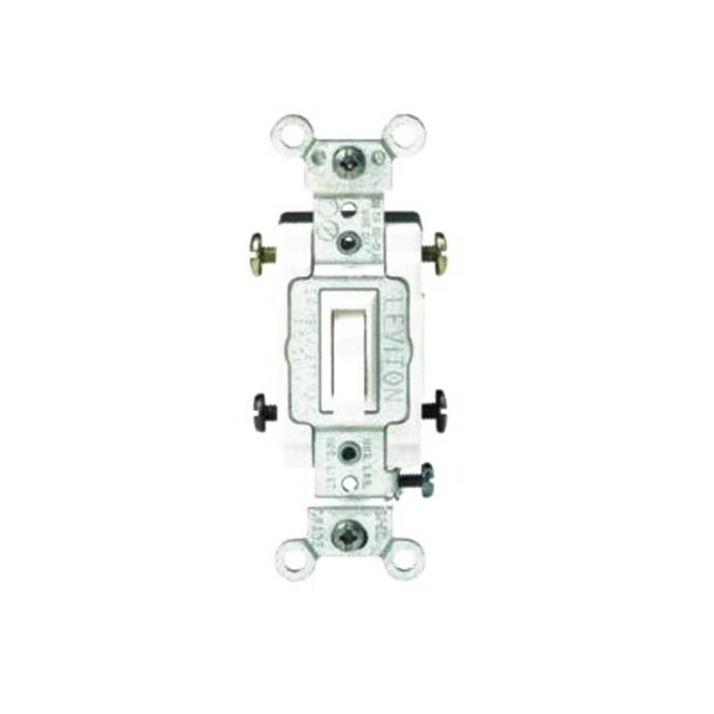 Leviton S01-CS415-2IS Toggle Switch, 15 A, 120/277 V, Thermoplastic Housing Material, Ivory Ivory
