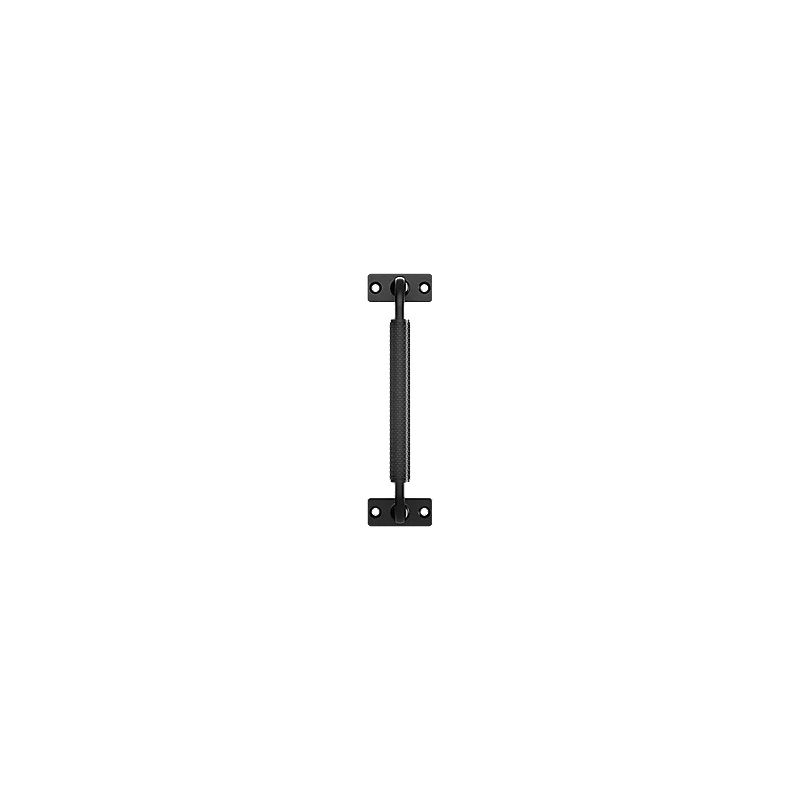 National Hardware N166-032 Industrial Gate Pull, 8-13/16 in L Handle, Zinc Alloy, Black Black