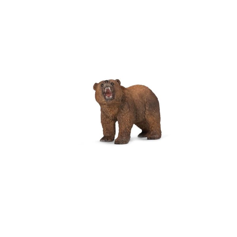 Schleich-S Wild Life Series 14685 Toy, 3 to 8 years, Grizzly Bear, Plastic Brown