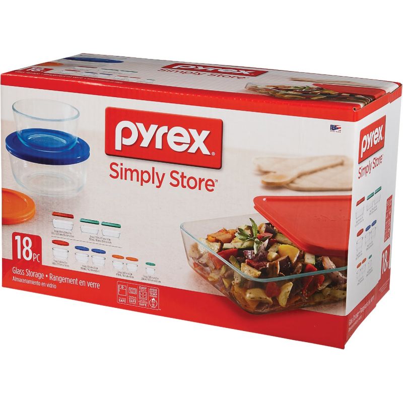 Total Solution Pyrex Glass Food Storage 24-piece Set