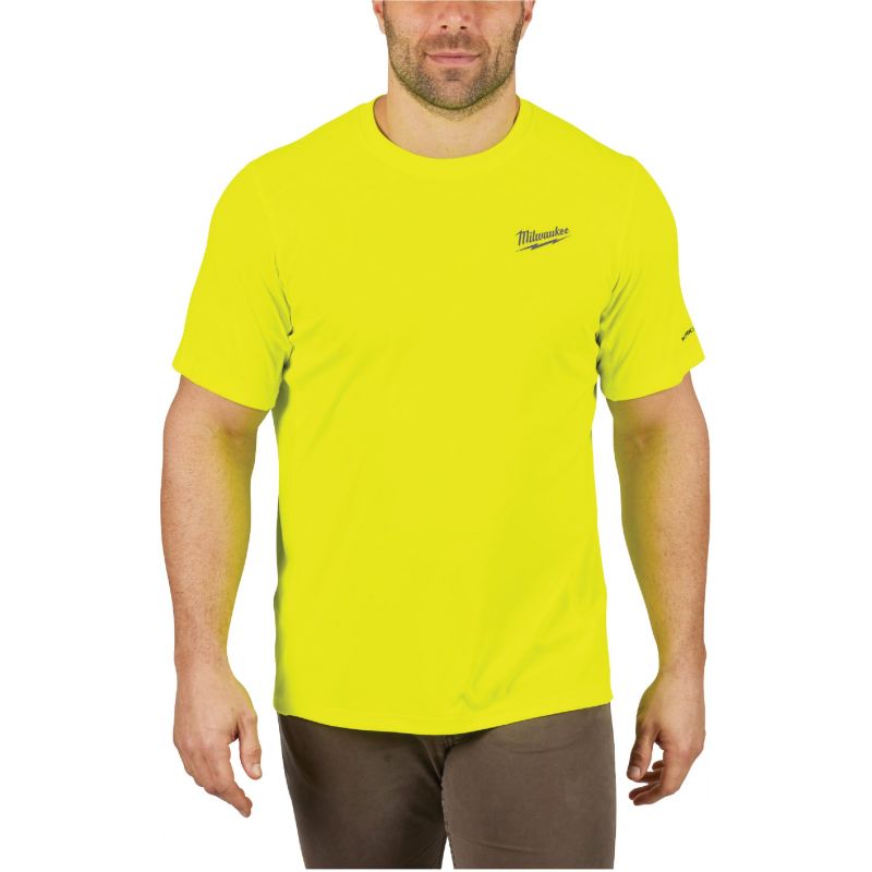 Milwaukee Workskin Lightweight Performance T-Shirt XL, Hi-Vis Yellow