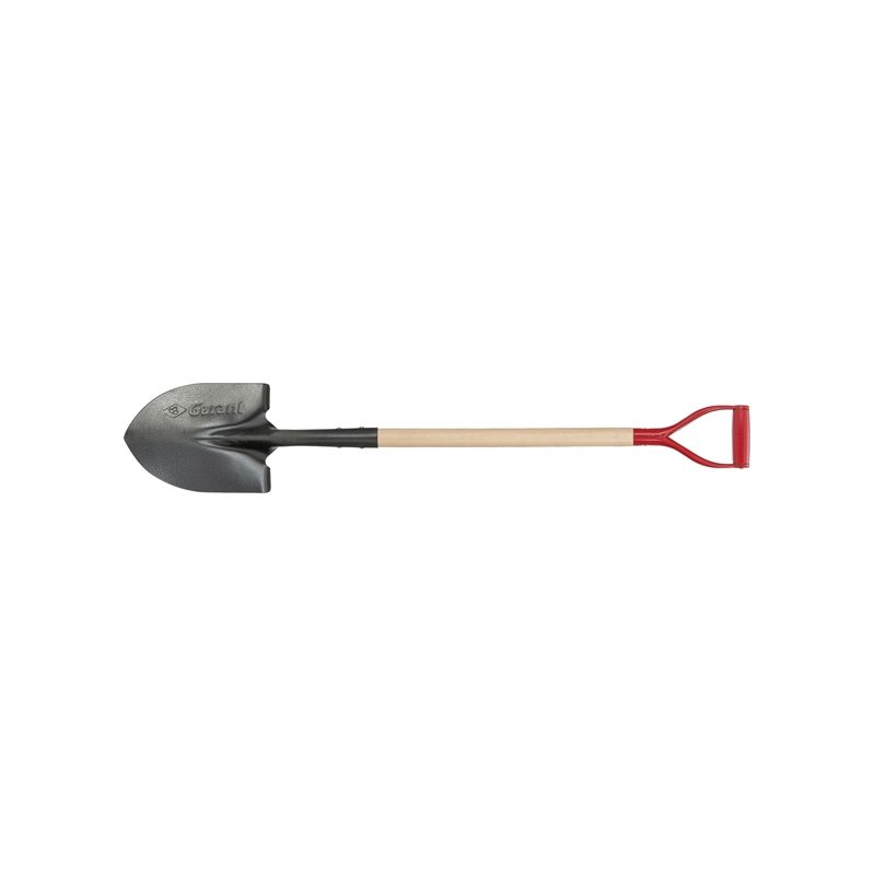 Garant 81181 Industrial-Grade Shovel, 9 in W Blade, Steel Blade, Wood Handle, D-Grip Handle 11-1/2 In