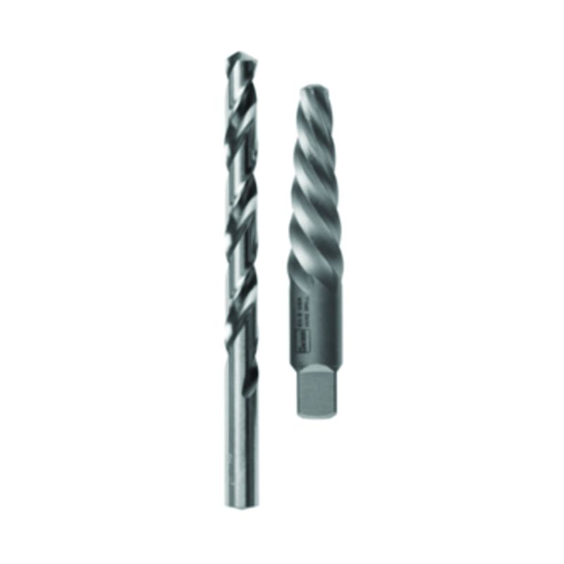 Irwin 537 Series 53700 Extractor and Drill Bit, 6-Piece, Steel, Specifications: Spiral Flute