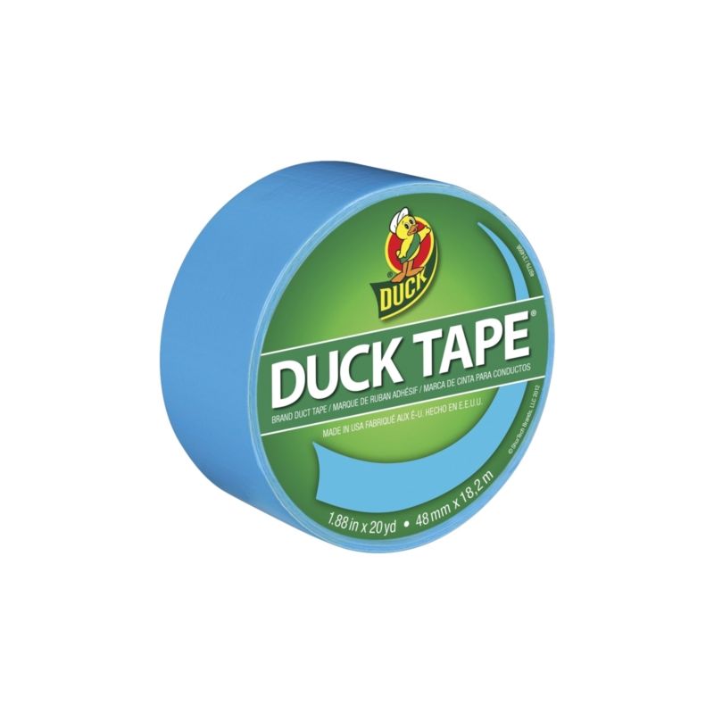 Duck 1311000 Duct Tape, 20 yd L, 1.88 in W, Vinyl Backing, Electric Blue Electric Blue