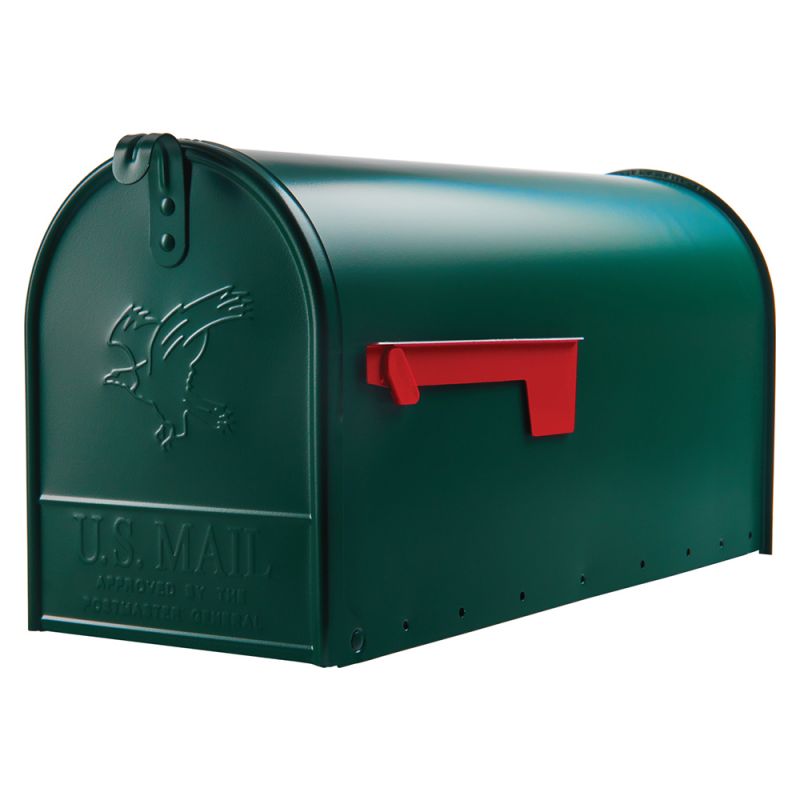 Gibraltar Mailboxes Elite Series E1600G00 Mailbox, 1475 cu-in Capacity, Galvanized Steel, Powder-Coated, 8.7 in W, Green 1475 Cu-in, Green