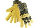 West Chester Protective Gear Grain Pigskin Leather Work Glove L, Blue &amp; Tan