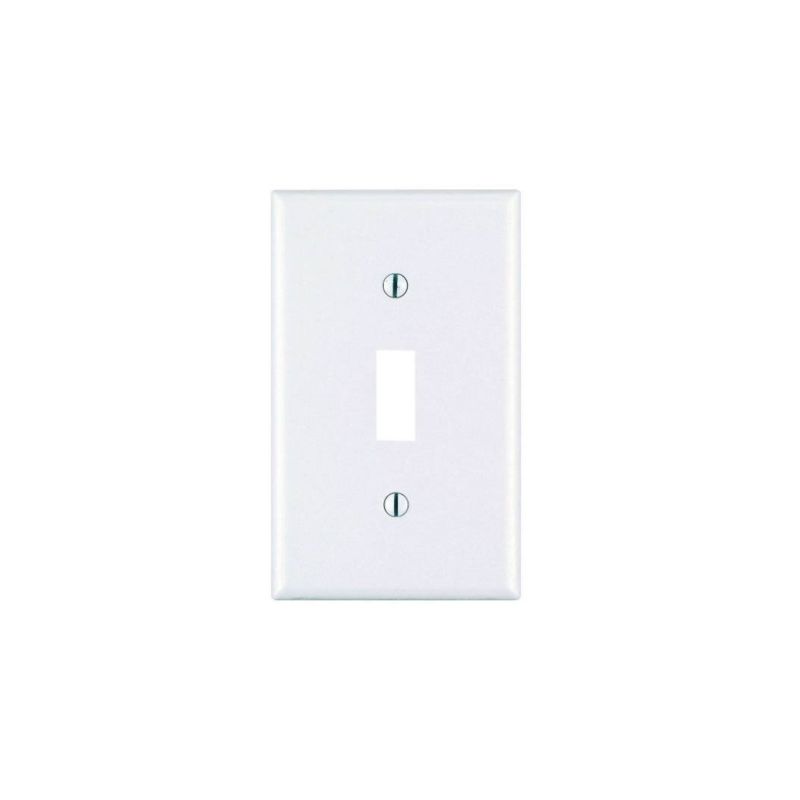 Leviton M56-78001-TMP Wallplate, 4-1/2 in L, 2-3/4 in W, 1 -Gang, Thermoset, Light Almond, Smooth Light Almond