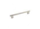 Richelieu BP905192195 Cabinet Pull, 8-13/16 in L Handle, 1-11/32 in Projection, Aluminum/Metal, Brushed Nickel Contemporary