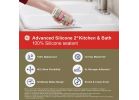 GE Advanced Silicone Kitchen &amp; Bath 100% Silicone Sealant White, 2.8 Oz.