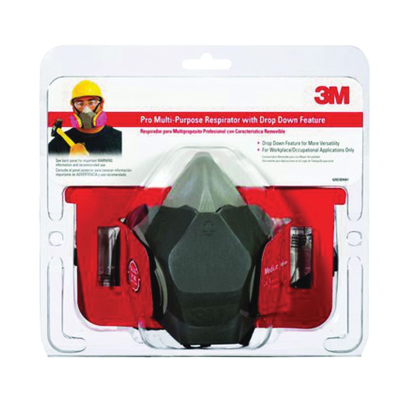 3M 65021HA1-C Valved Household Respirator, M Mask, Dual Cartridge, Multi-Color Multi-Color
