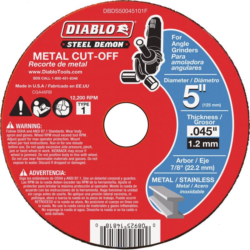 Diablo Steel Demon Type 1 Cut-Off Wheel