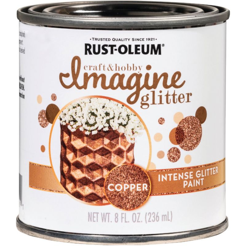 Rust-Oleum Imagine Glitter Craft Paint Copper, 8 Oz.