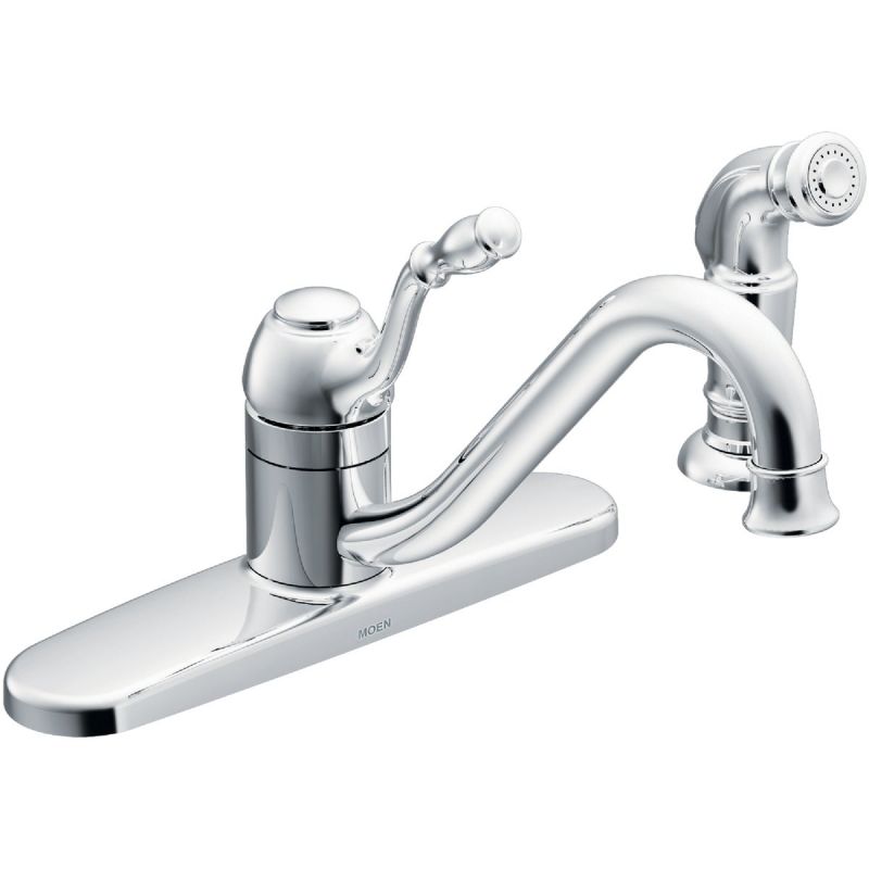 Buy Moen Lindley Single Handle Kitchen Faucet With Matching Side Sprayer