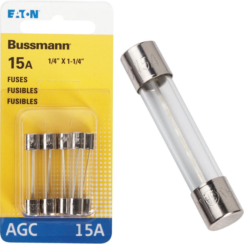 Bussmann Glass Tube Automotive Fuse Clear, 15