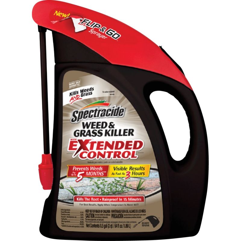Spectracide Flip N&#039; Go Battery Powered Extended Control Weed &amp; Grass Killer 64 Oz., Sprayer