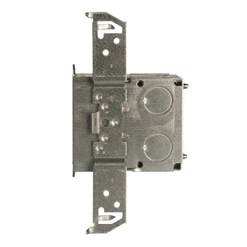 Raco 605 Switch Box, 1-Gang, 7-Knockout, 1/2 in Knockout, Steel, Gray, Bracket Gray