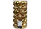 Decoris Shatterproof Bauble Christmas Ornament Light Gold