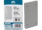 Bell Weatherproof Blank Outdoor Box Cover Single Gang, Gray