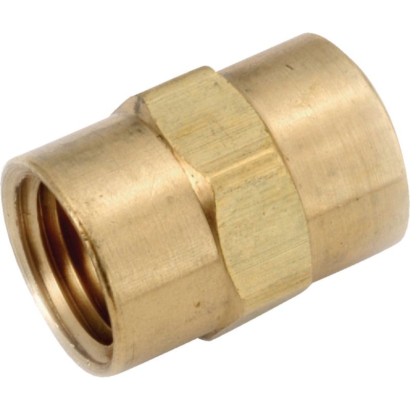 Yellow Brass Coupling 1/2 In.
