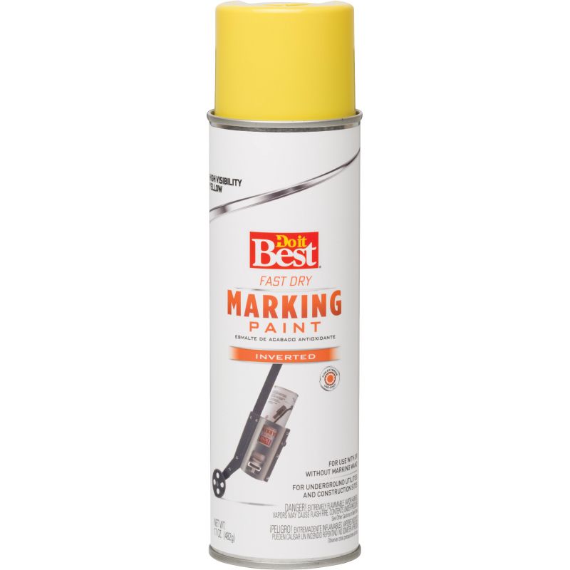 Do it Best Inverted Marking Spray Paint 17 Oz., Hi-Visibility Yellow