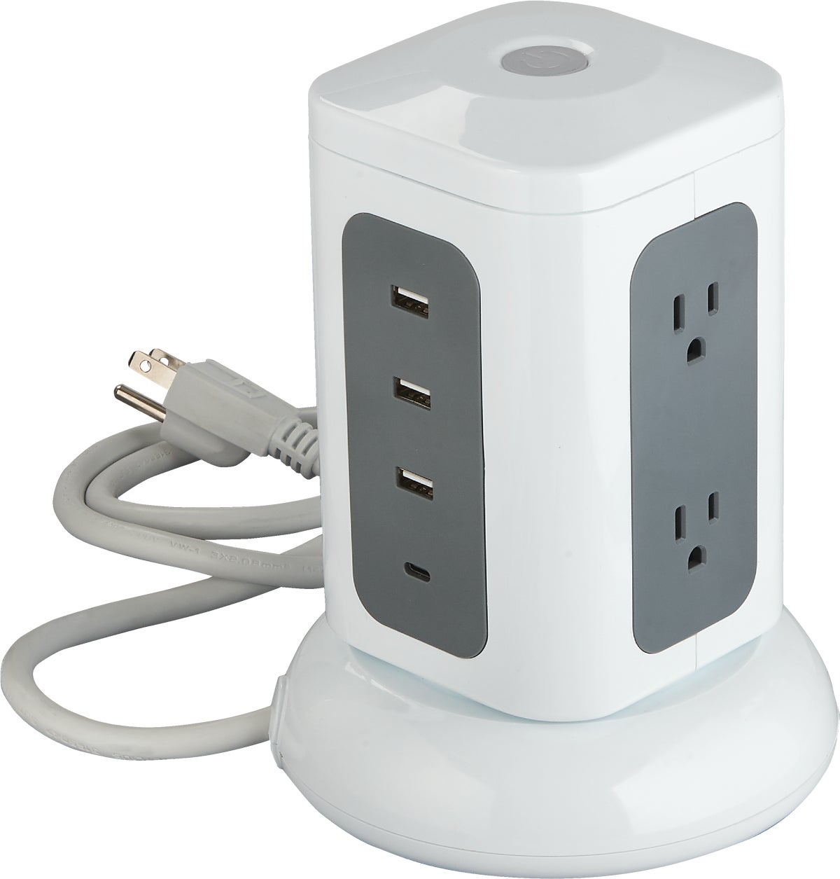 6 Outlet Power Strip Surge Protector with 4 USB 3ft 15A 450J 