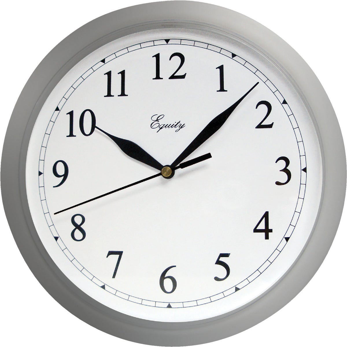 Equity by La Crosse 29007 8 inch In/Out Thermometer Metallic (Grey) Silver Wall Clock