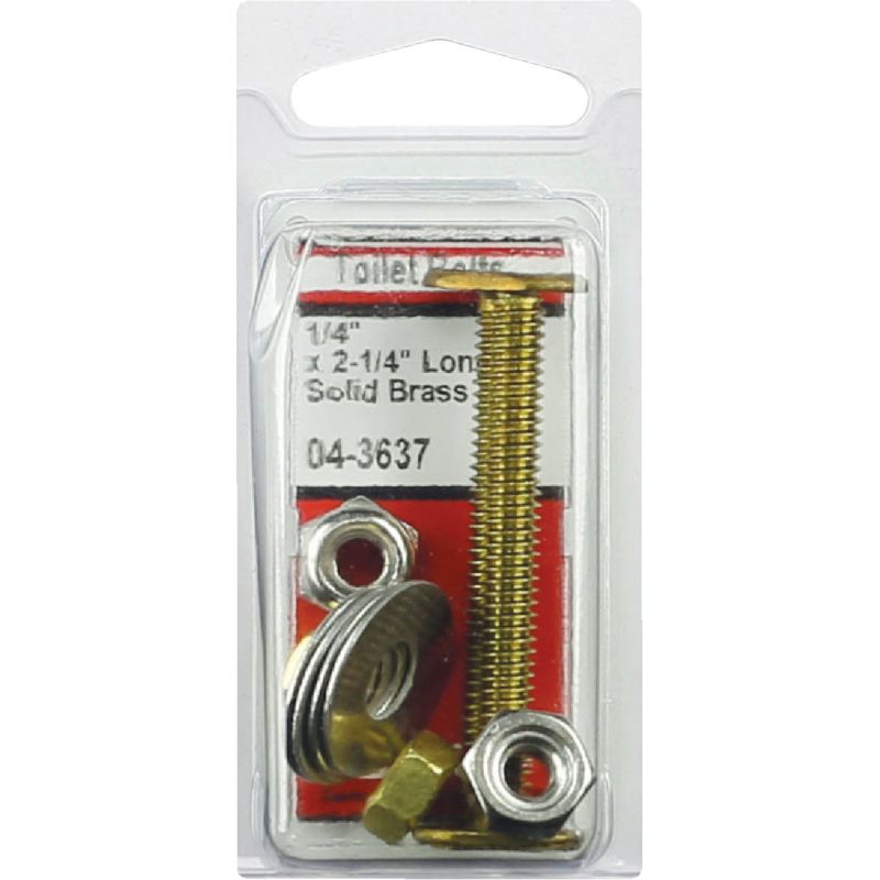 Lasco Code Approved Brass Toilet Bolt Set 1/4 In. X 2-1/4 In.