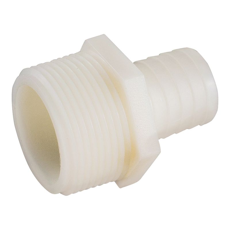 Anderson Metals 53701-1212 Hose Adapter, 3/4 in, Barb, 3/4 in, MIP, 150 psi Pressure, Nylon (Pack of 5)
