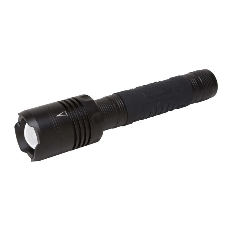 PowerZone 12169 Tactical Flashlight, AA Battery, LED Lamp, 3500 Lumens, 200 m Beam Distance, 5 hrs Run Time, Black Black