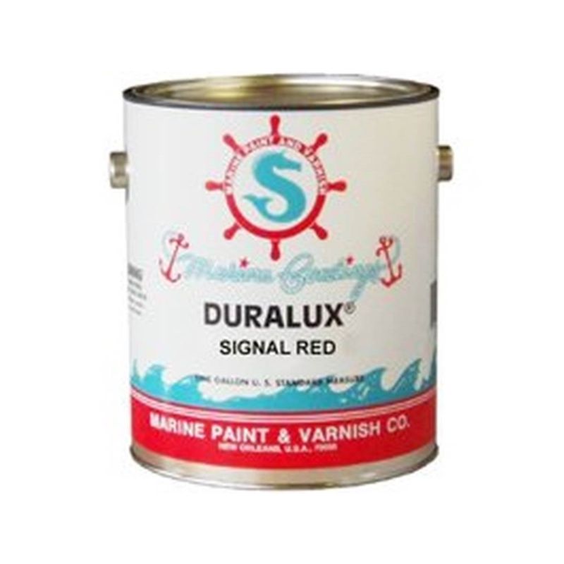 Duralux M728-1 Marine Enamel, High-Gloss, Signal Red, 1 gal Can Signal Red