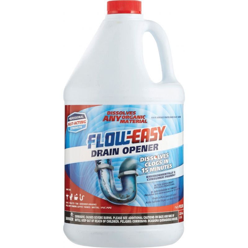 Flow-Easy Professional Liquid Drain Cleaner 1 Gal. (Pack of 4)