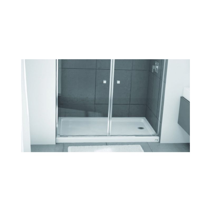BOOTZ 010-1100-00 Shower Base, 60 in L, 32 in W, 5 in H, Steel, White, Alcove Installation White