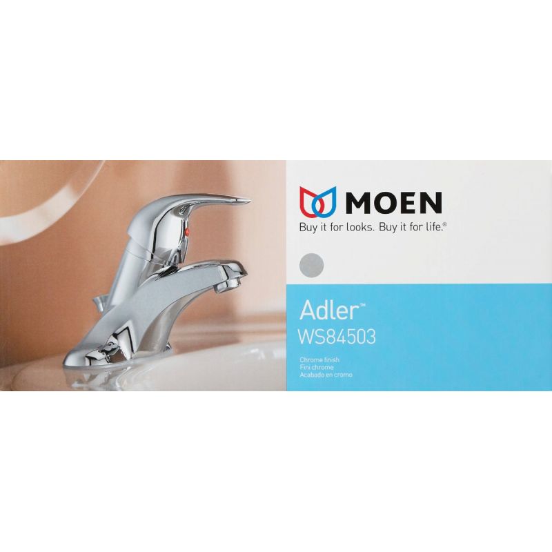 Moen Adler 1-Handle Low-Arc Bathroom Faucet with Pop-Up Adler