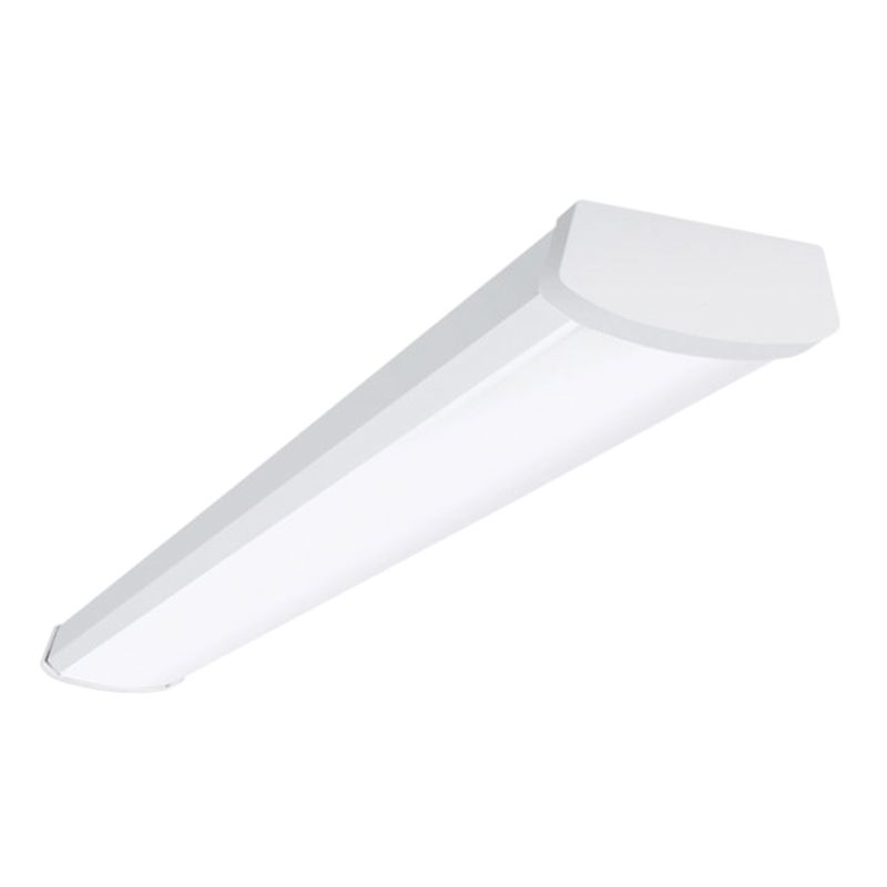 Metalux NWS Selectable Wrap 4NWS3C3MS-UNV Linear Wrap Light, 120/277 V, 38.8 W, 5-Lamp, LED Lamp, 4216 Lumens White