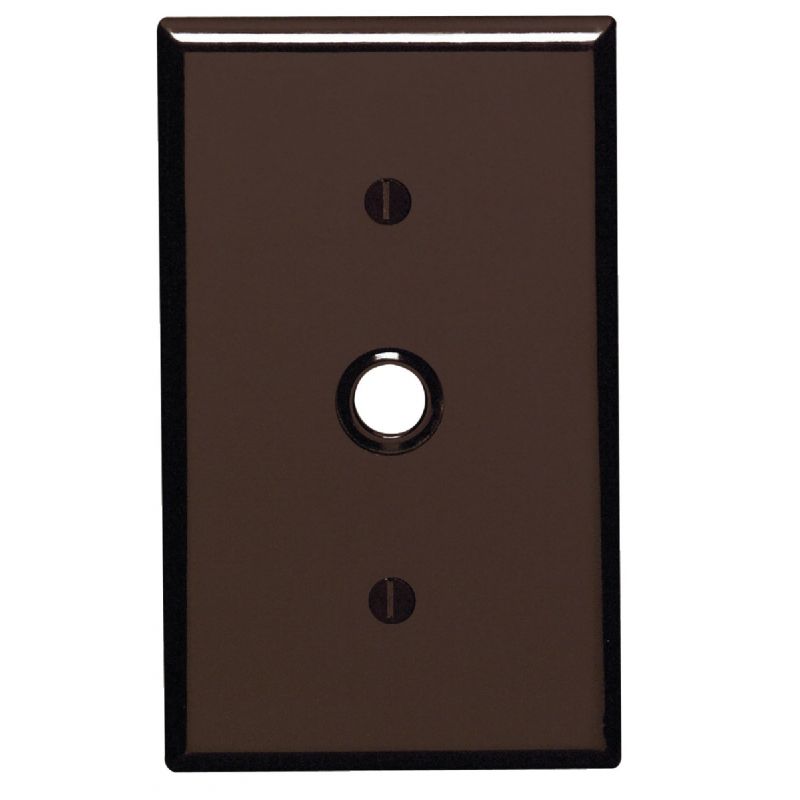 Leviton Telephone/Cable Wall Plate With Knockout Brown