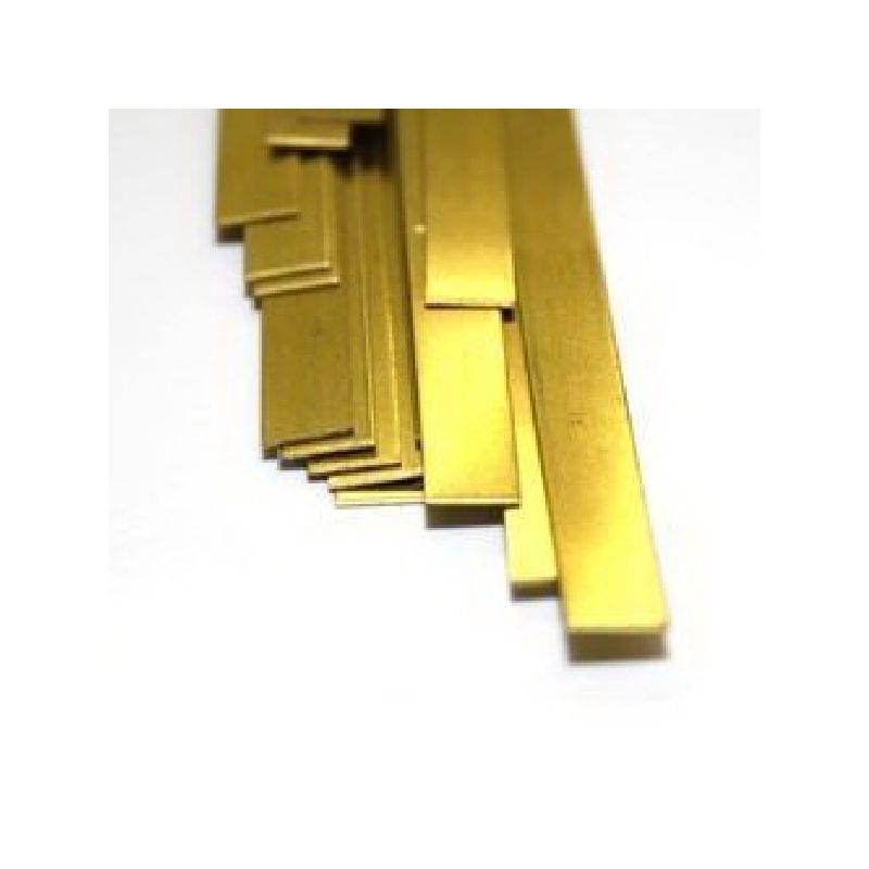 K &amp; S 8247 Decorative Flat Strip, 3/4 in W, 12 in L, 0.064 in Thick, Brass