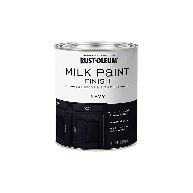 Rust-Oleum 331051 Milk Paint, Matte, Navy, 1 qt, Can Navy