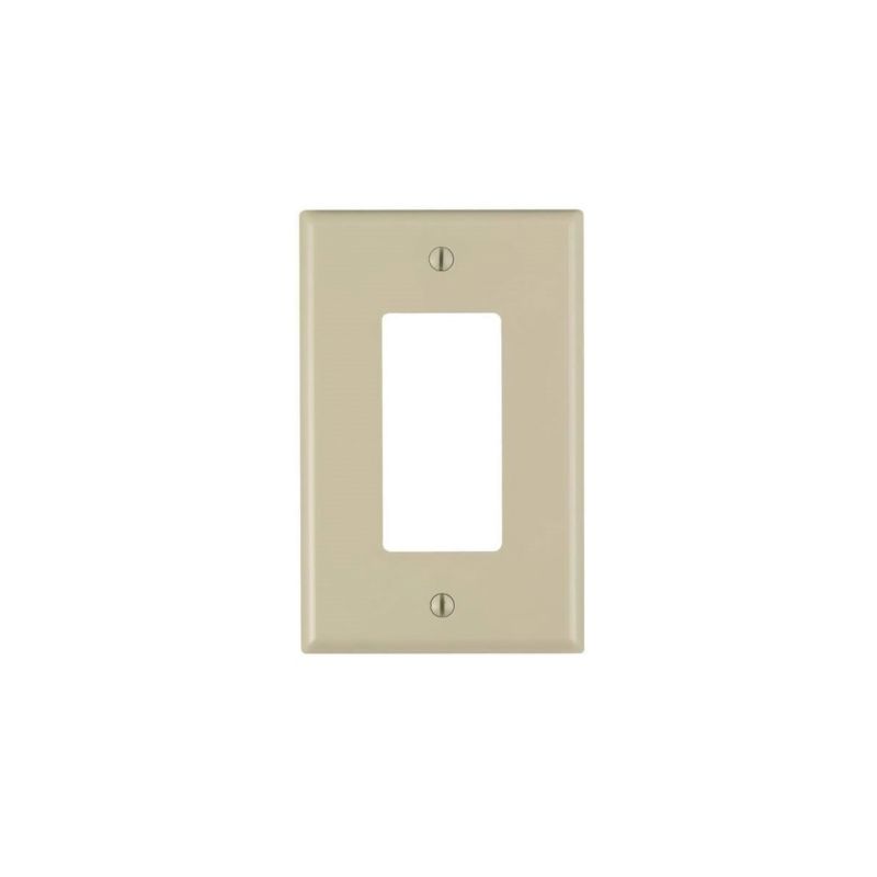 Leviton 0PJ26-I Wallplate, 4.88 in L, 3.13 in W, 1-Gang, Nylon, Ivory Midway, Ivory