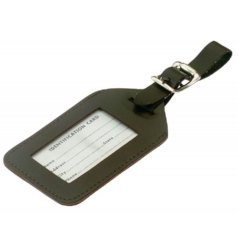 Lucky Line Simulated Leather Tag Luggage Tag Black Or Brown