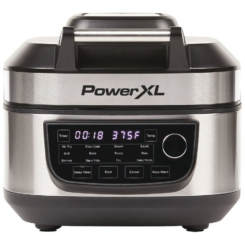 PowerXL Air Fryer &amp; Grill Combo 6 Qt., Black/Silver