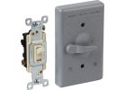 Bell Weatherproof Outdoor Switch Cover 3-Way Switch, Gray, 6A/3A