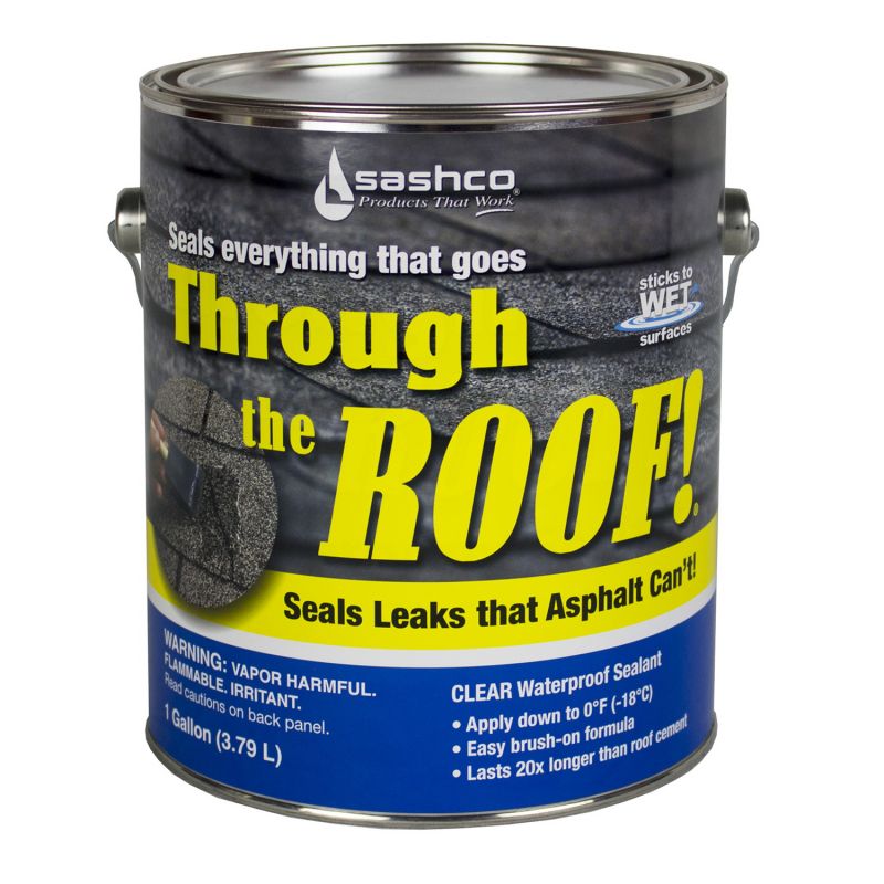 Sashco 14014 Roof Sealant, Clear, Liquid, 1 gal Clear (Pack of 2)