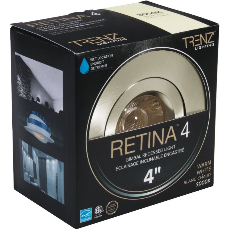 Liteline Trenz Retina 4 In. Gimbal Recessed Light Kit Brushed Nickel