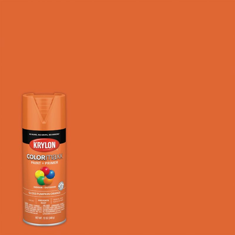 Krylon ColorMaxx Spray Paint + Primer Pumpkin Orange, 12 Oz.