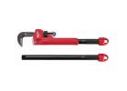 Milwaukee 48-22-7314 Adaptable Pipe Wrench, 2-1/2 in Jaw, 21.8 in L, Serrated Jaw, Steel, Ergonomic Handle Red
